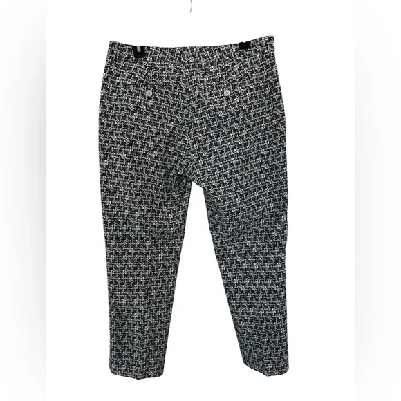 π πNWOT BANANA REPUBLIC βAveryβ Art Deco Bi-Stretch Ankle Pant Navy Combo | 8 - Picture 3 of 14